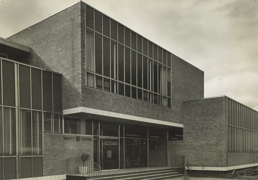 The administration building at Kraft, circa 1955–1963
