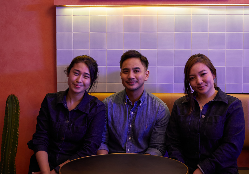 Sarah Pineda, Daniel Pineda and Beatrice Nacor
