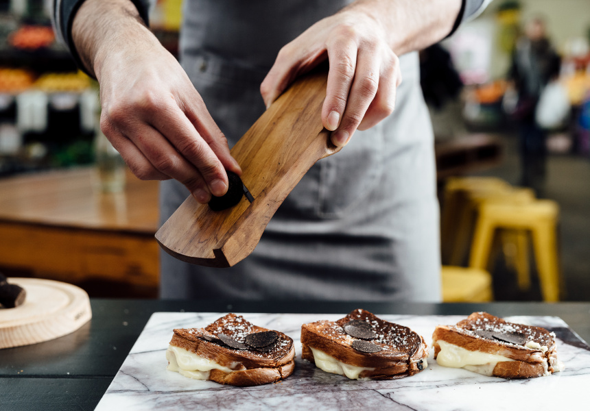 Truffle brioche toastie, Maker and Monger
