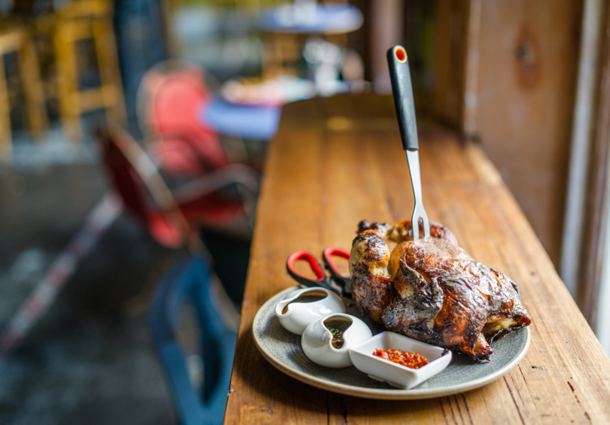 Free "Chicken Chute" at Belleville Does Fried Chicken Float When Done