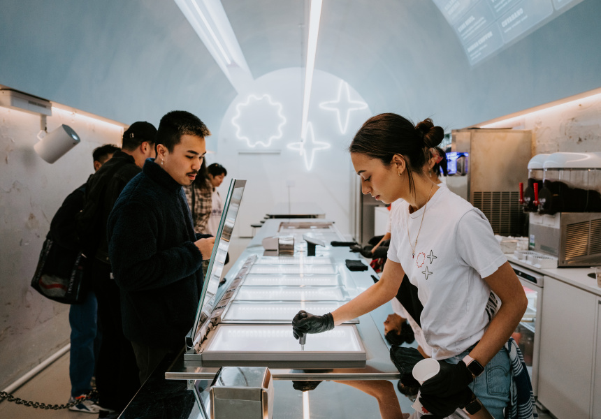 First Look: Kariton Sorbetes’s Glowing New Gelato Store Brings Filipino Flavours and Slushie Spiders to the CBD