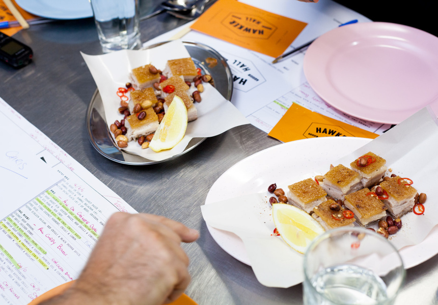 Hawker Hall tasting session at The Lucas Group's prep kitchen in Moorabbin
