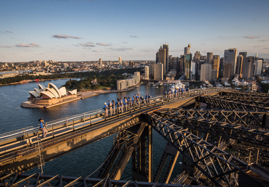 Diplo on the Sydney Harbour Bridge