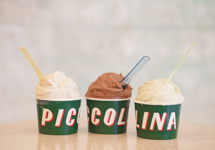 Piccolina's vegan gelato range
