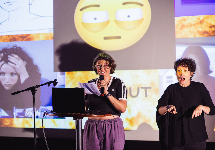 Queer Powerpoint at Pleasures Playhouse