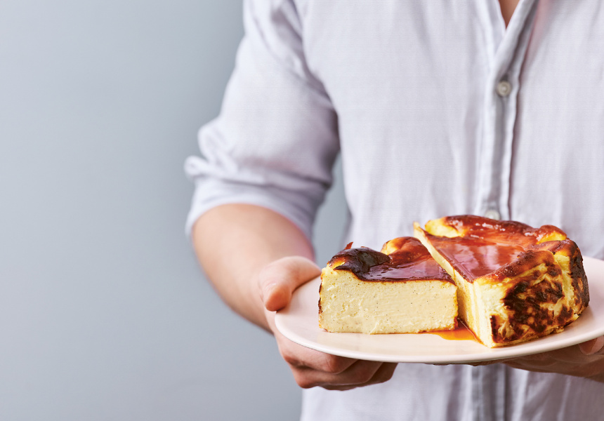 Recipe Dessert King Reynold Poernomo’s HoneyGlazed Basque Burnt