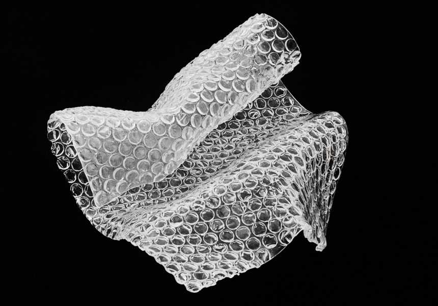 Simon Lewis Wards, Wrapped Series – clear 2023. Cast and hot-sculpted glass.

