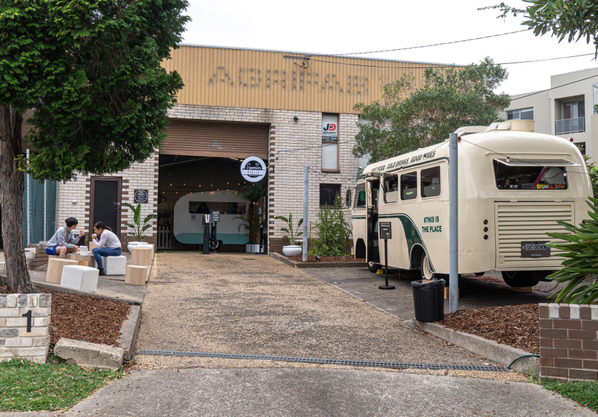 Now Open in an Inner-West Warehouse: Superior Burger’s Second Outpost, Where It’s Selling Chunky Burgers From a Vintage School Bus