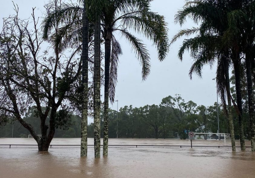 Flooding in New Brighton, NSW
