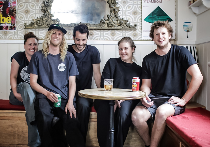 Amy Hamilton (second from right) and the Liberte kitchen team
