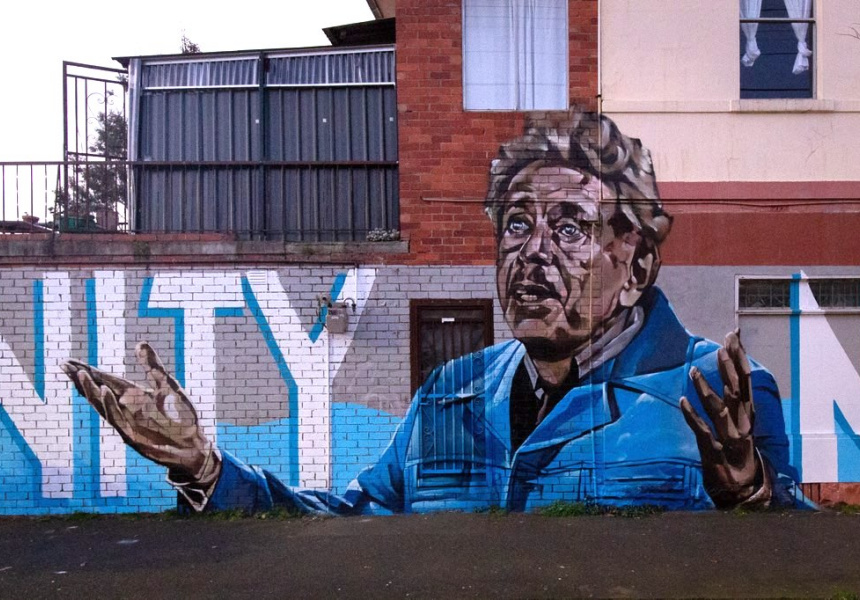 A “Serenity Now” Mural Has Appeared in Collingwood, Just When We Need It Most