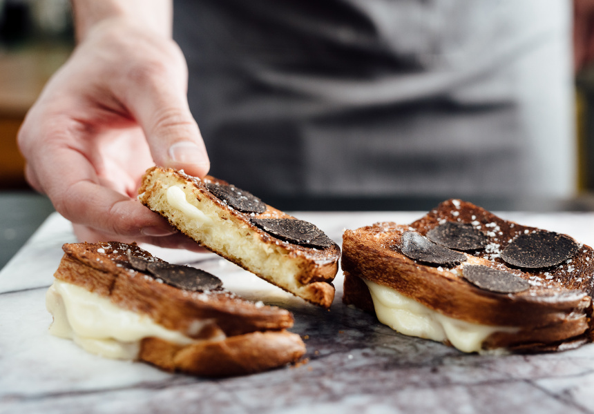 Truffle brioche toastie, Maker and Monger
