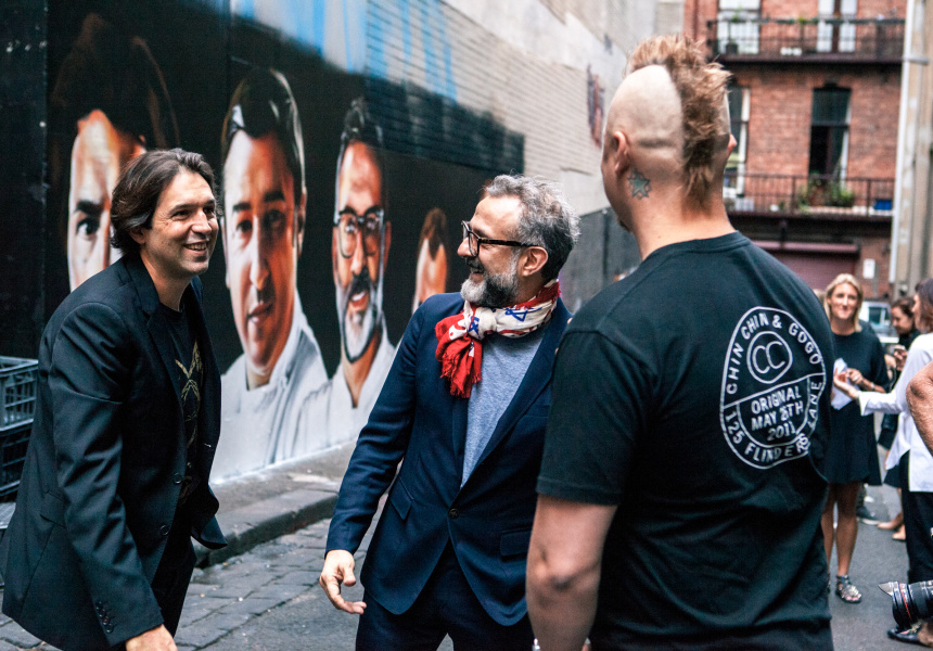 Ben Shewry, Massimo Bottura, Heston Blumenthal Mural Pops Up at Chin Chin