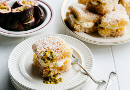 Home Baking Recipe: Al Brown’s Sunny Passionfruit Lamingtons