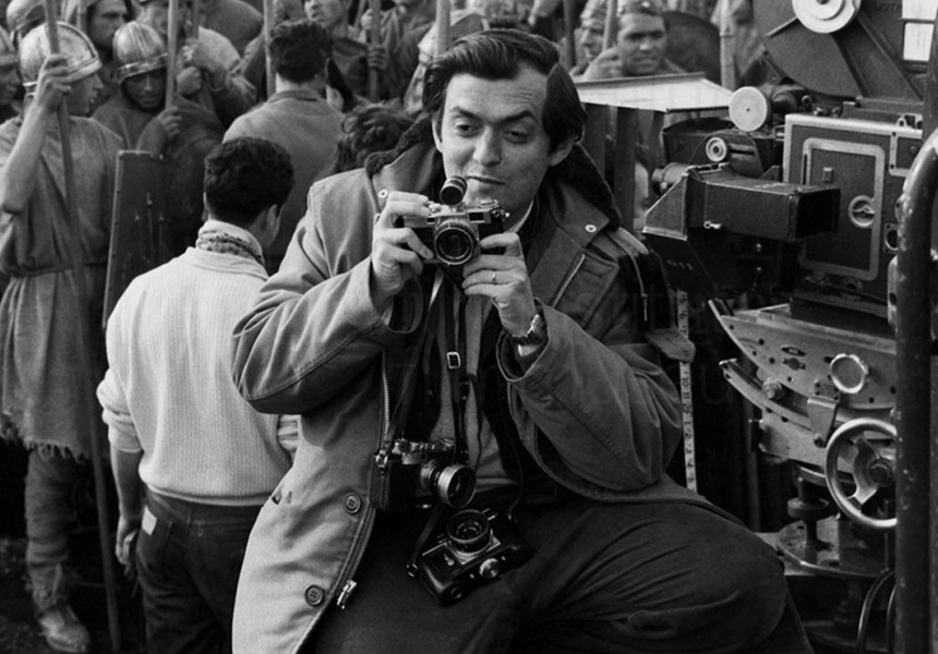 Kubrick on set

