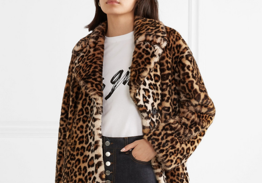 david jones faux fur coat