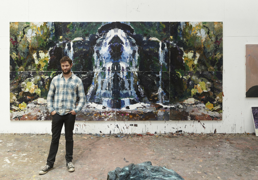 Ben Quilty with Fairy Bower Rorschach (2012)

