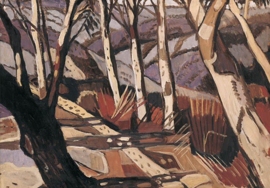 Margaret Preston 
Aboriginal landscape, 1941 
oil on canvas 
40 x 52 cm 
Art Gallery of South Australia 
D & JT Mortlock Bequest Fund 1982 © Margaret Rose  Preston Estate
