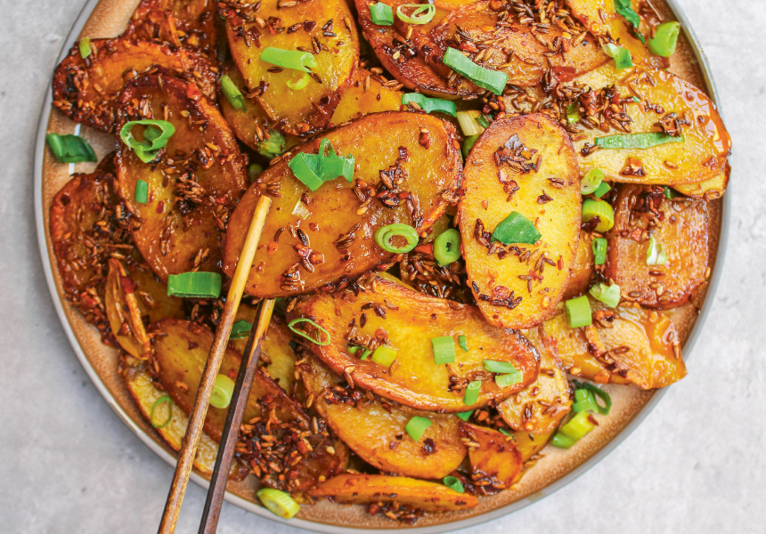 PlantBased Chinese Sliced Potato With Cumin Recipe