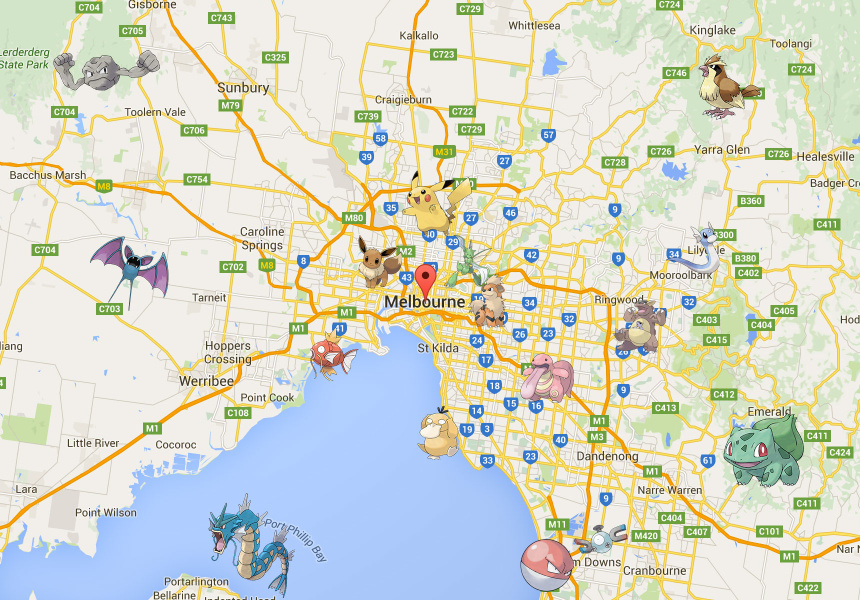  Real-time Pokémon Go map for Sydney