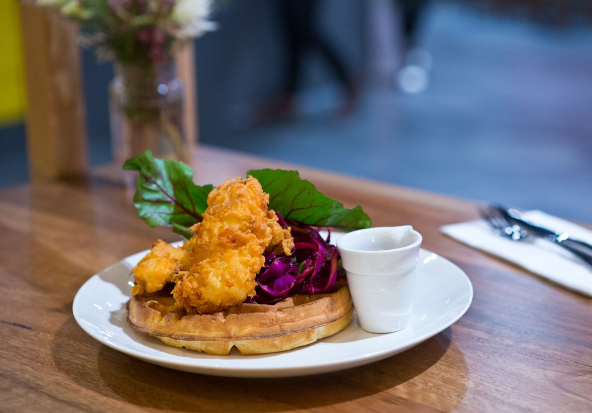 Buttermilk fried chicken at Waffee
