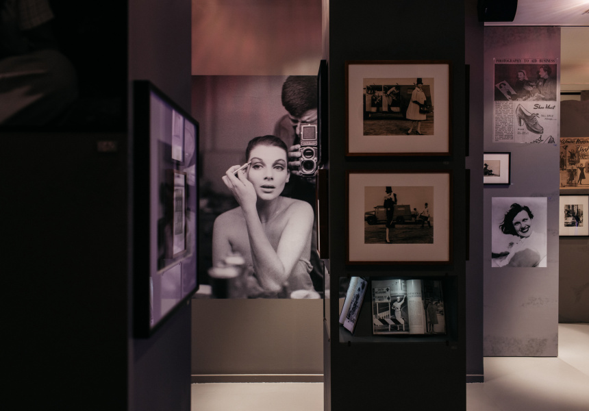 Installation view of Helmut Newton: In Focus, Jewish Museum of Australia, Melbourne, 2022
