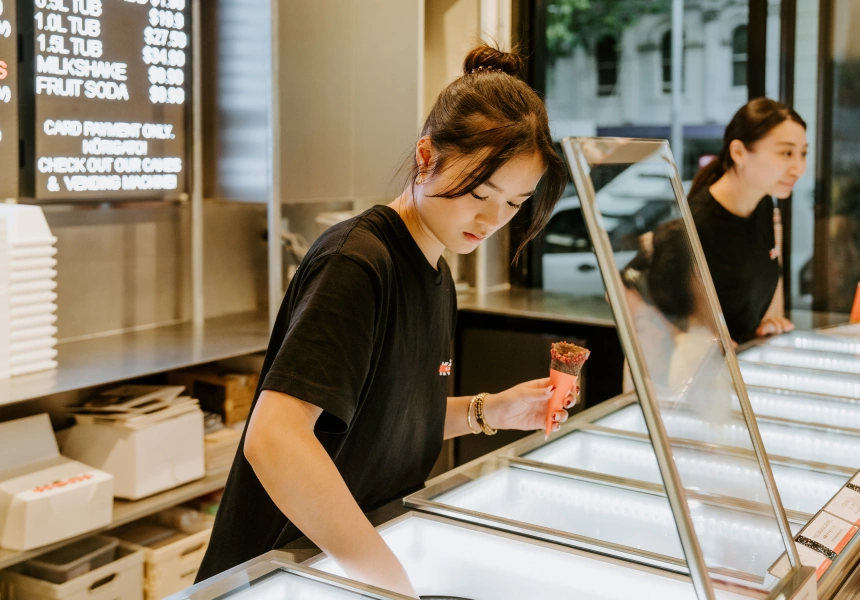 First Look: There’s an Ice-Cream Vending Machine and Japanese-Inspired Scoops at Kori’s Tiny New Store in a CBD Car Park