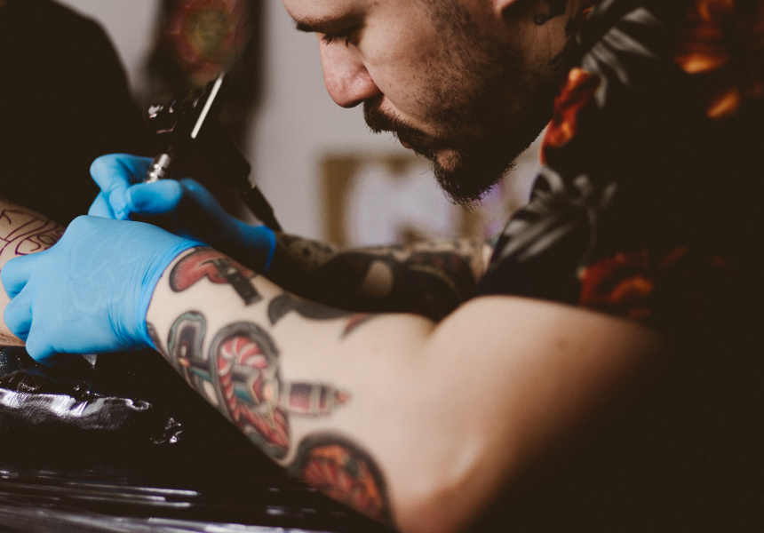 Sydney's insane single-needle tattoo #InkMaster #Shorts - YouTube