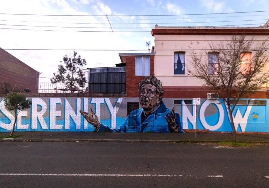 A “Serenity Now” Mural Has Appeared in Collingwood, Just When We Need It Most