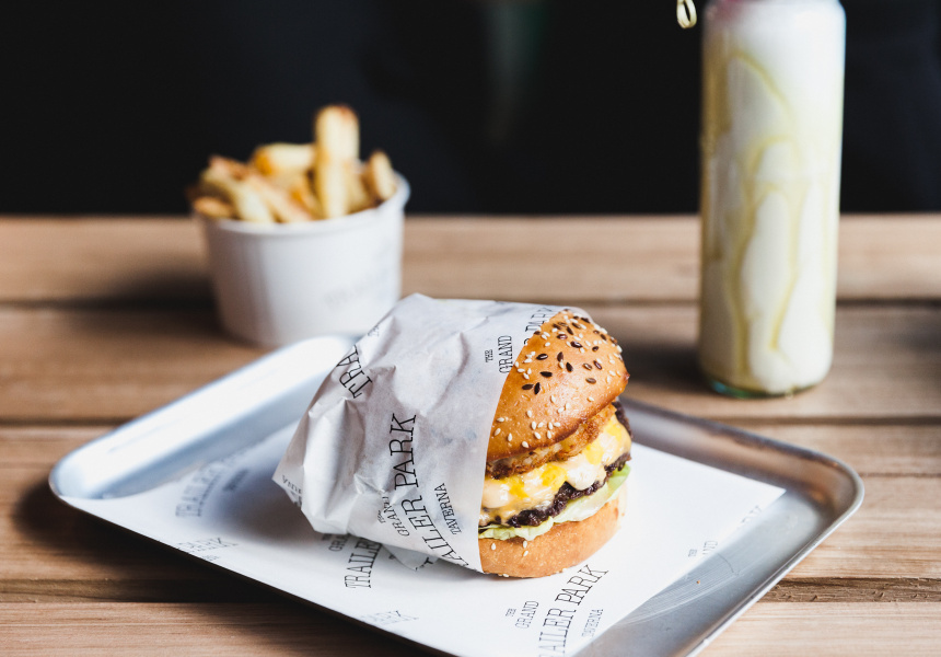 City Burgers in a Trailer Park