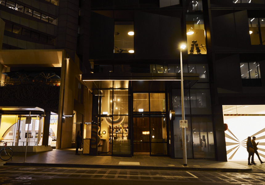 Up a Marble Staircase, La Madonna Is a Vast, Golden-Lit Restaurant and Bar in the New Next Hotel