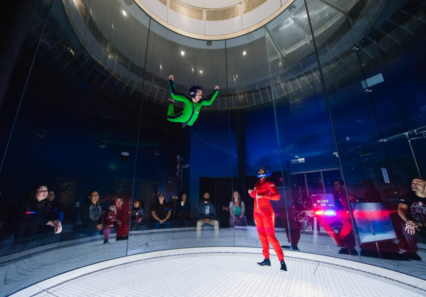 Make Your Dreams of Flying a Reality at This Indoor Skydiving Facility