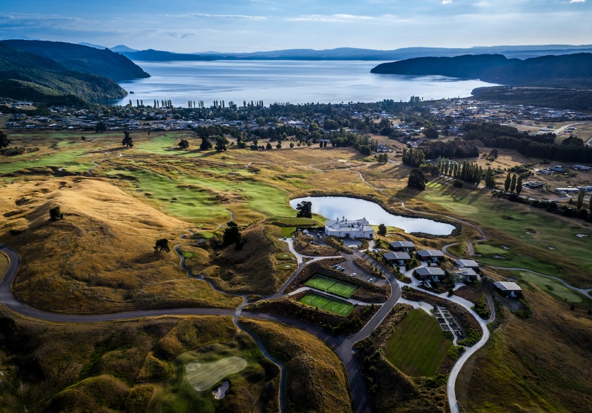 Settle in at Kinloch Manor & Villas, a Modern Castle Overlooking New Zealand’s Lake Taupō