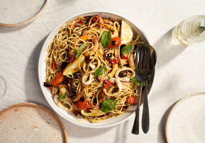 Recipe: Jessie Spiby’s Spicy, Summery Squid and Prawn Pasta – With Wine ...