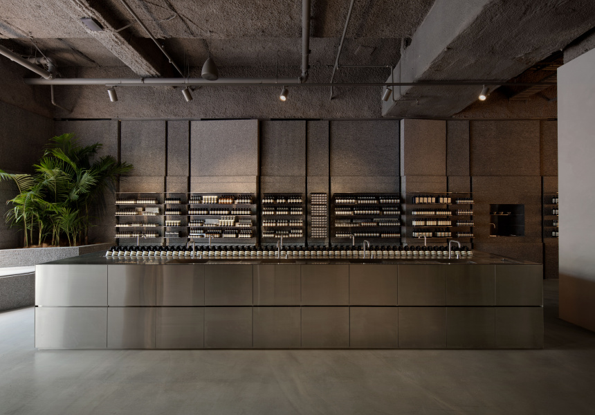 Aesop’s New Pitt Street Store Is the Brand’s Largest Globally, and Pays Tribute to Sydney's Iconic Wrapped Coast Artwork