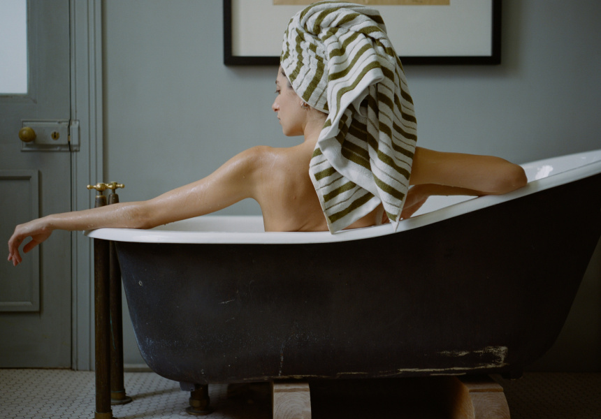 Denim Bath Towel- CULTIVER- USA