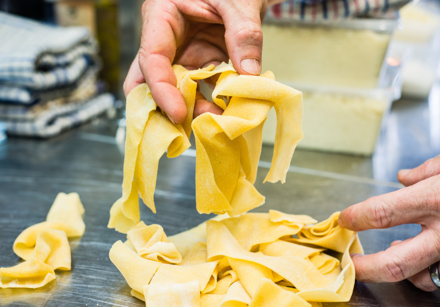 Hand-cut pappardelle recipe