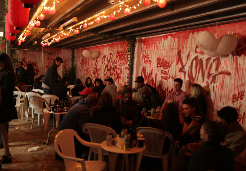 Lucas Group staff at their "Christmas" party in the company's most recently-acquired Chapel Street space.
