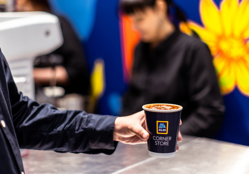 37 Cent Coffee at Aldi Corner Store