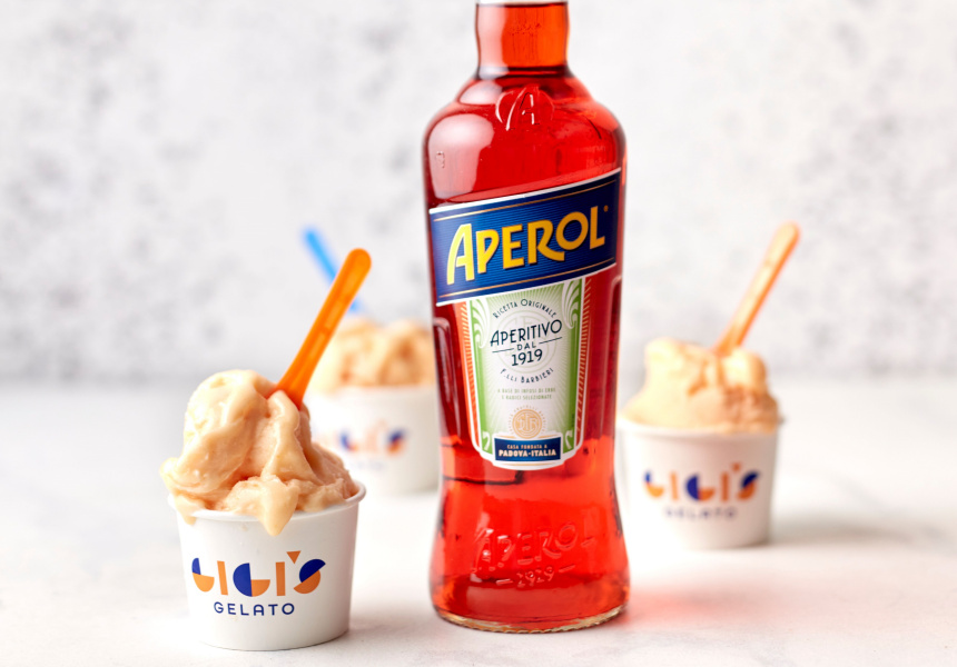 Free Aperol-Spritz Sorbet From Gigi’s Gelato