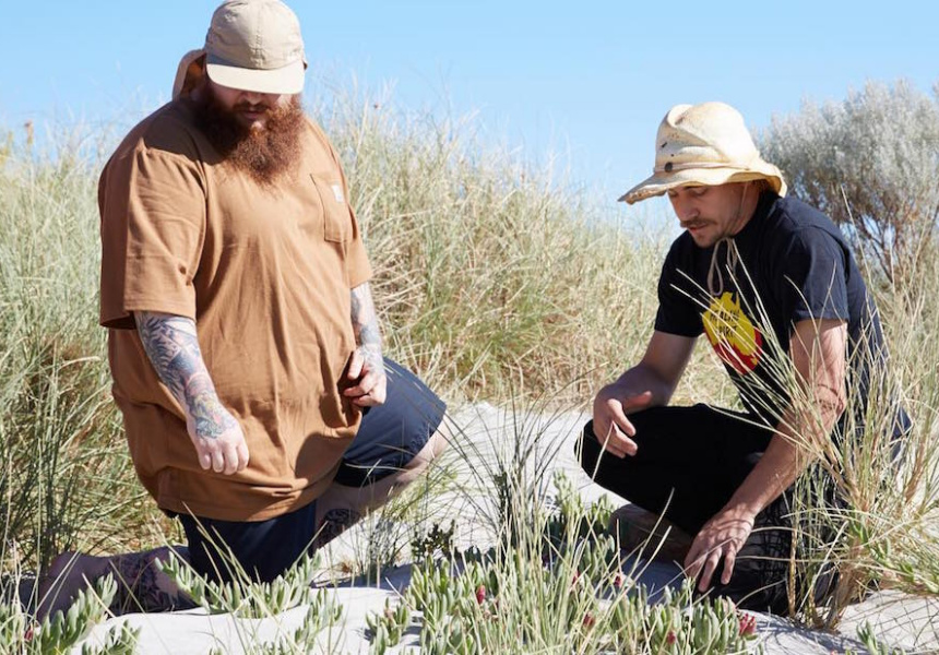 Paul "Yoda" Iskov with American rapper Action Bronson.
