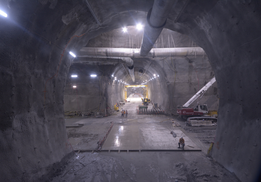 New Photos of Metro Tunnel Build Reveal 240MetreLong Cavern Under