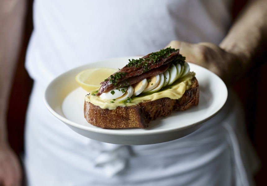 Napier Quarter's anchovy toast
