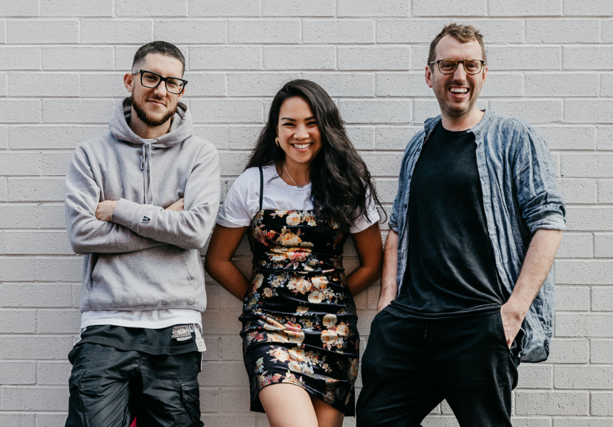 Mitch Orr, Sophia Thach and Cam Fairbarin of Kingdom of Rice.
