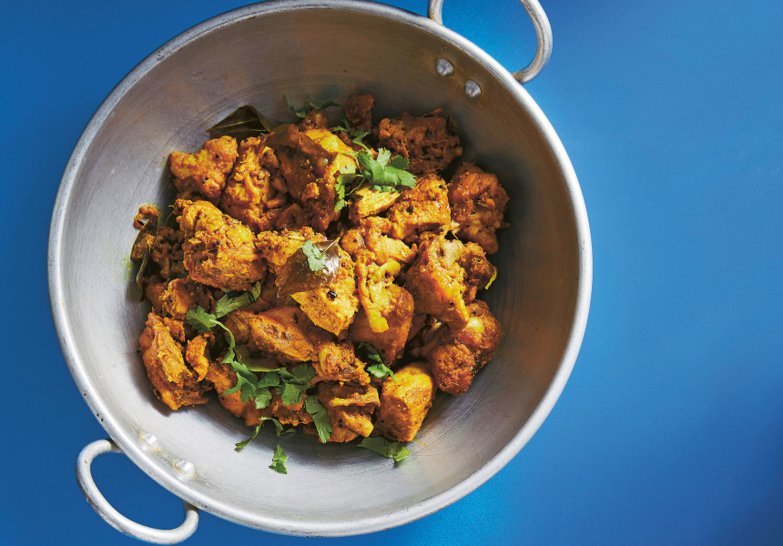 Masterchef Winner of Masterchef Curry of South Indian chicken of Justin Narayn