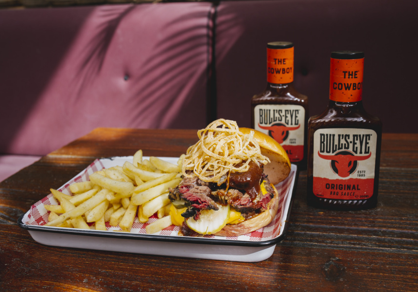 A LimitedEdition Smoky Barbeque Brisket Burger at Oxford Tavern
