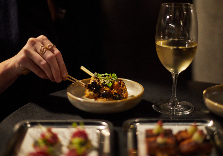 Shiitake skewer, Goody Two's
