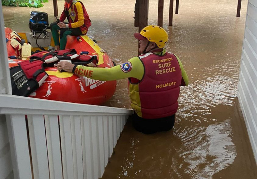 Flooding in New Brighton, NSW
