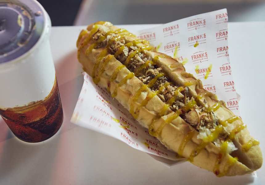 Cheesesteak, Just Like They Make in Philly, Served From a Vintage Mercedes