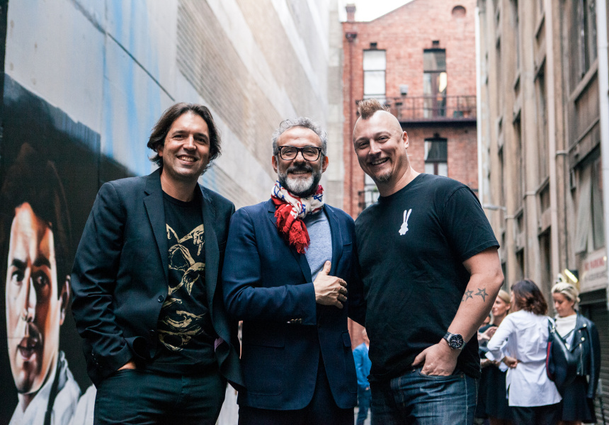 Ben Shewry, Massimo Bottura and Ben Cooper
